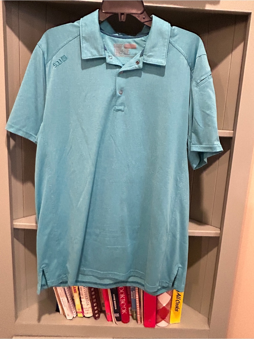 5.11 Tactical Men's Polo Shirt in Aqua Blue